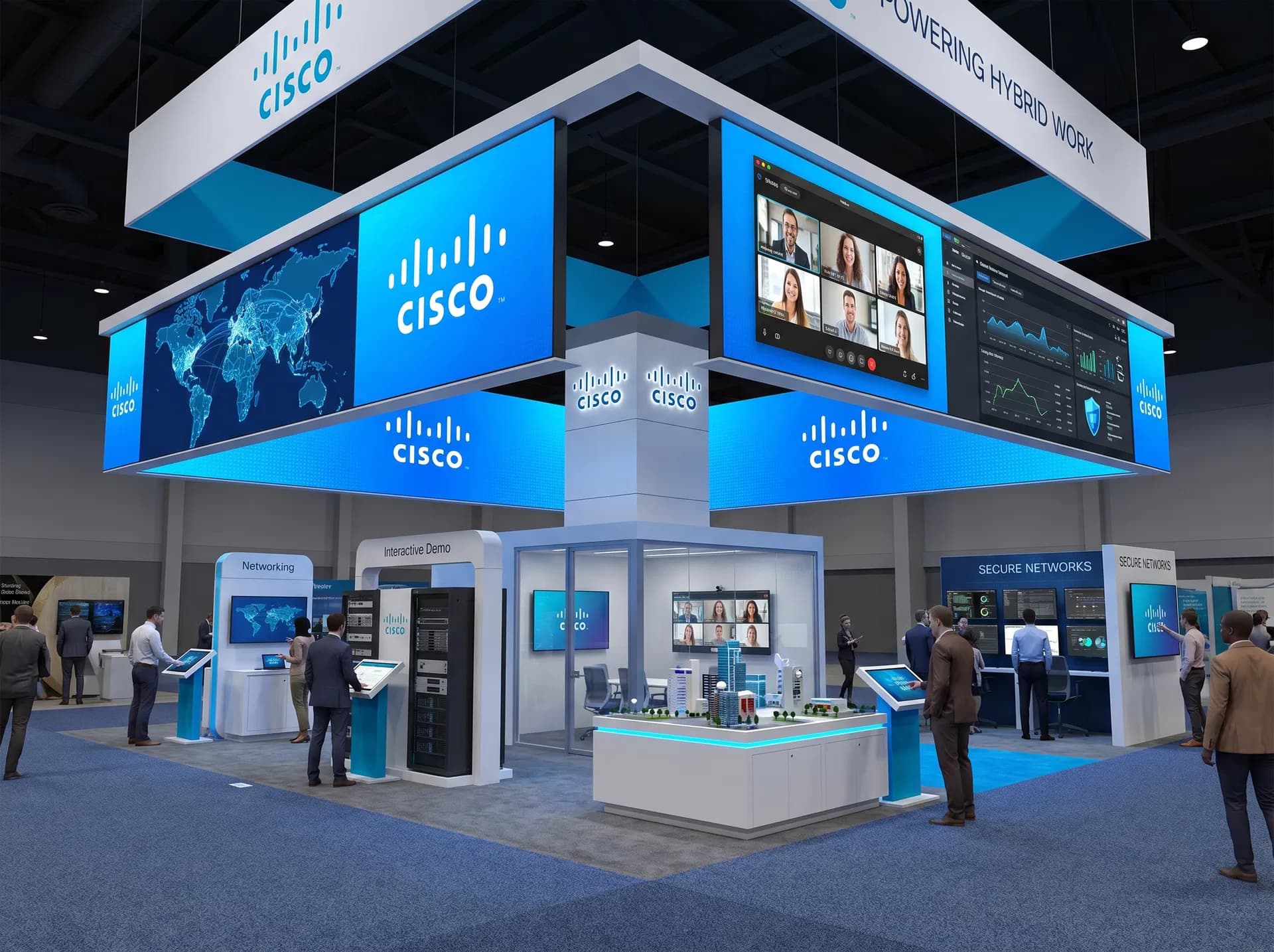 SupplySide West 30x30 LED Video Wall Exhibit for Technology Companies