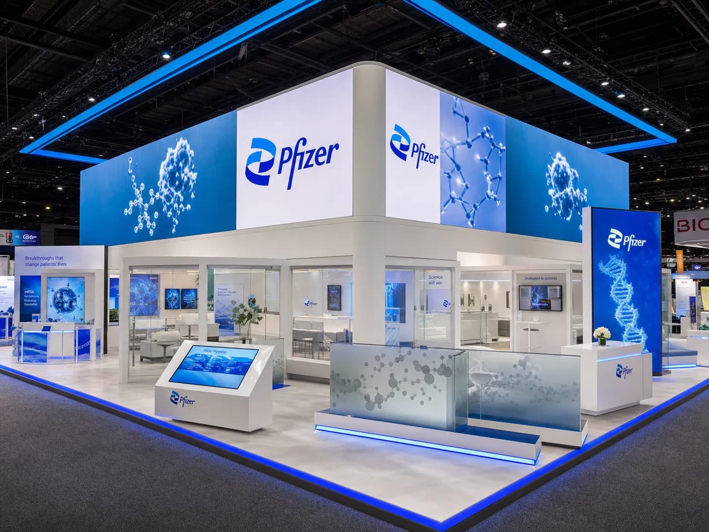 BIO International LED Panel Exhibit – 30x30 Pharma Companies