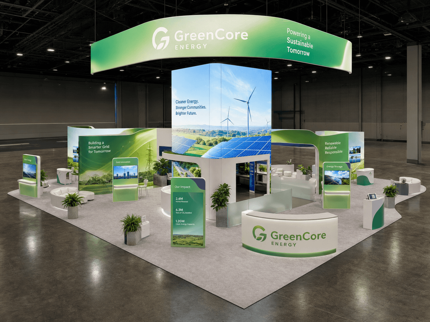 HIMSS 30x40 LED Video Wall Exhibit – Healthcare Companies