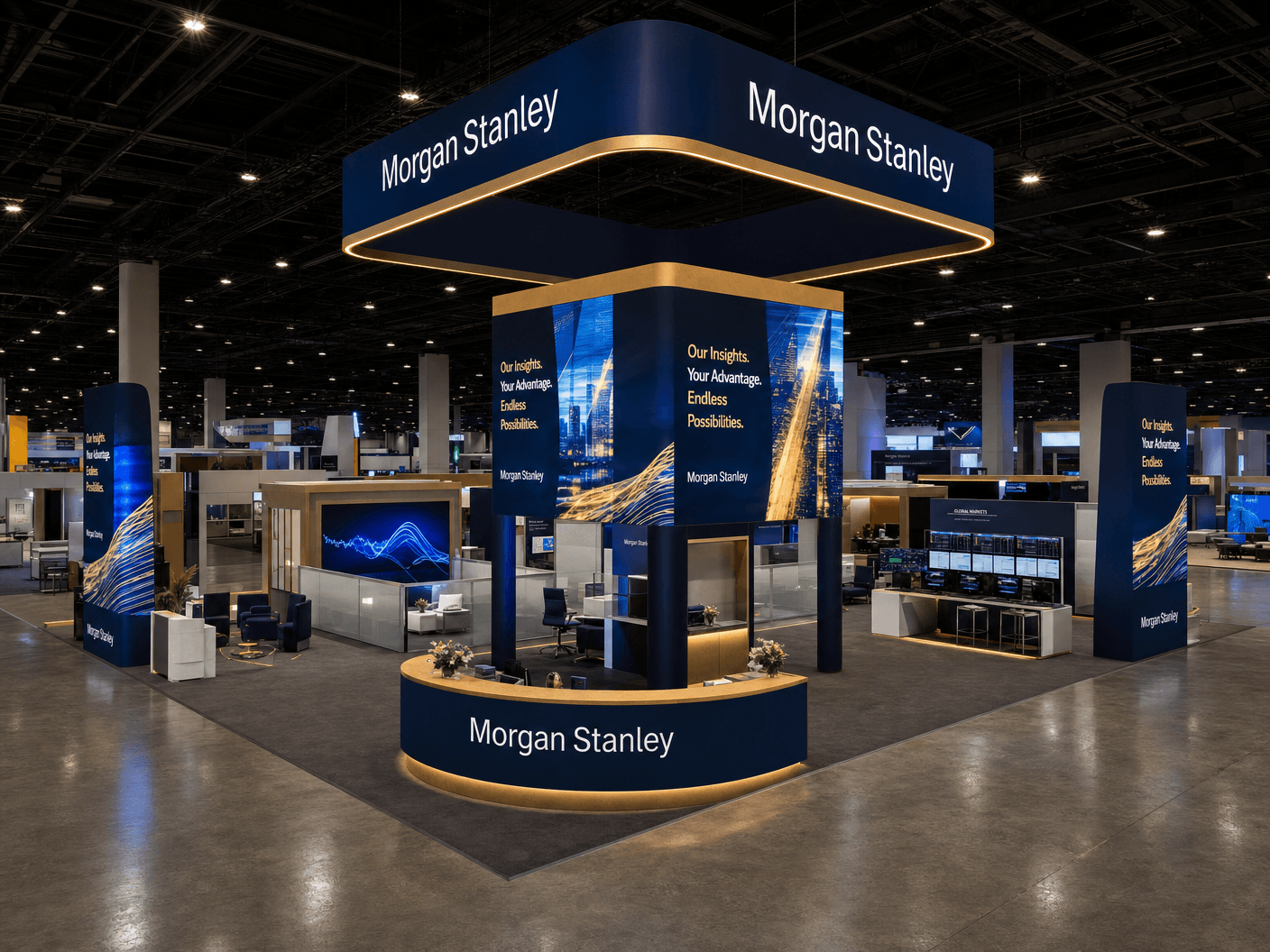 OTC 30x40 LED Video Wall Exhibit – Energy Companies