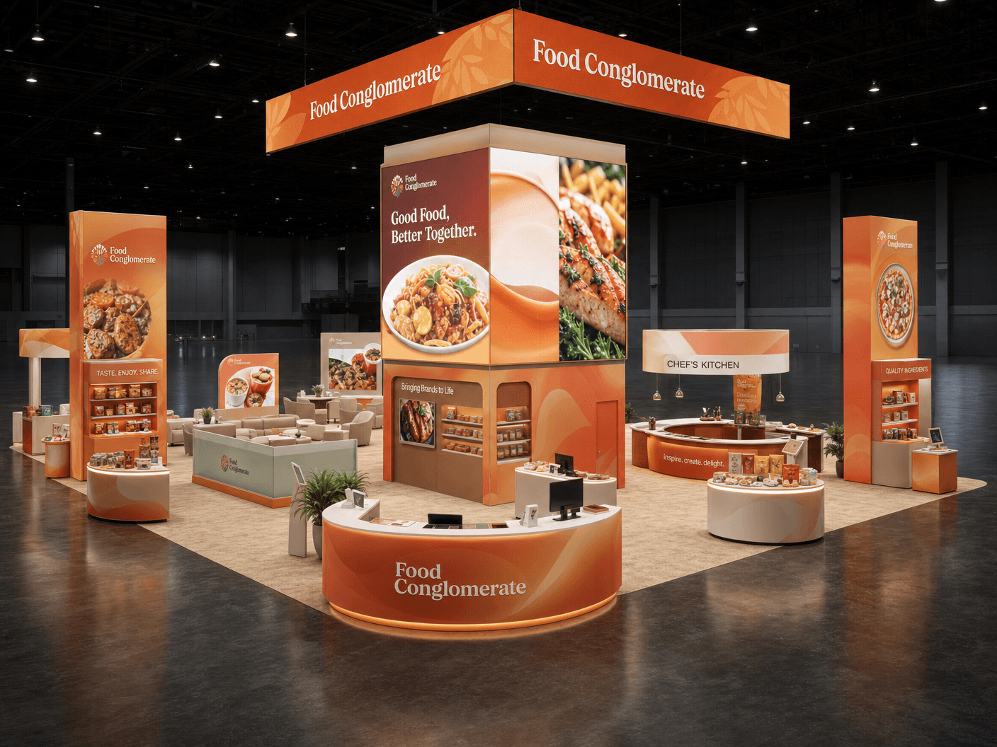 30x40 LED Trade Show Exhibit for Natural Products Expo West in Anaheim