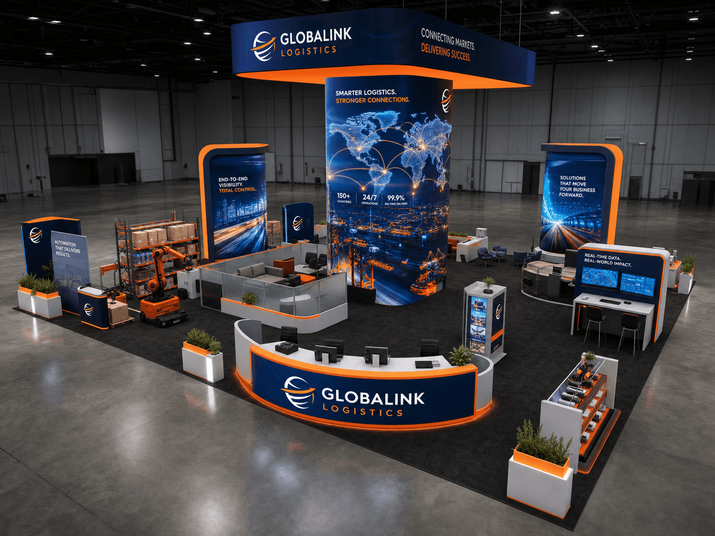 30x40 LED Trade Show Exhibit for IMTS in Chicago