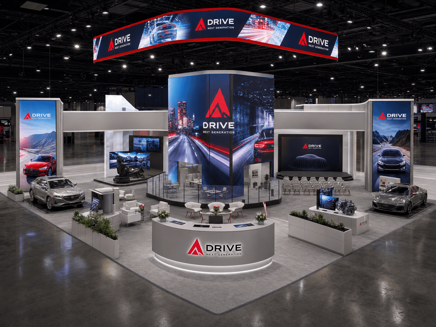 SEMA 40x40 LED Exhibit for Automotive Brands