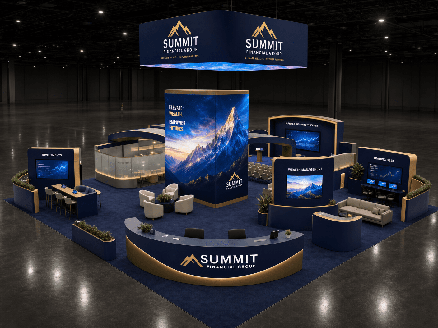 30x30 LED Exhibit Rental for Money20/20 Las Vegas