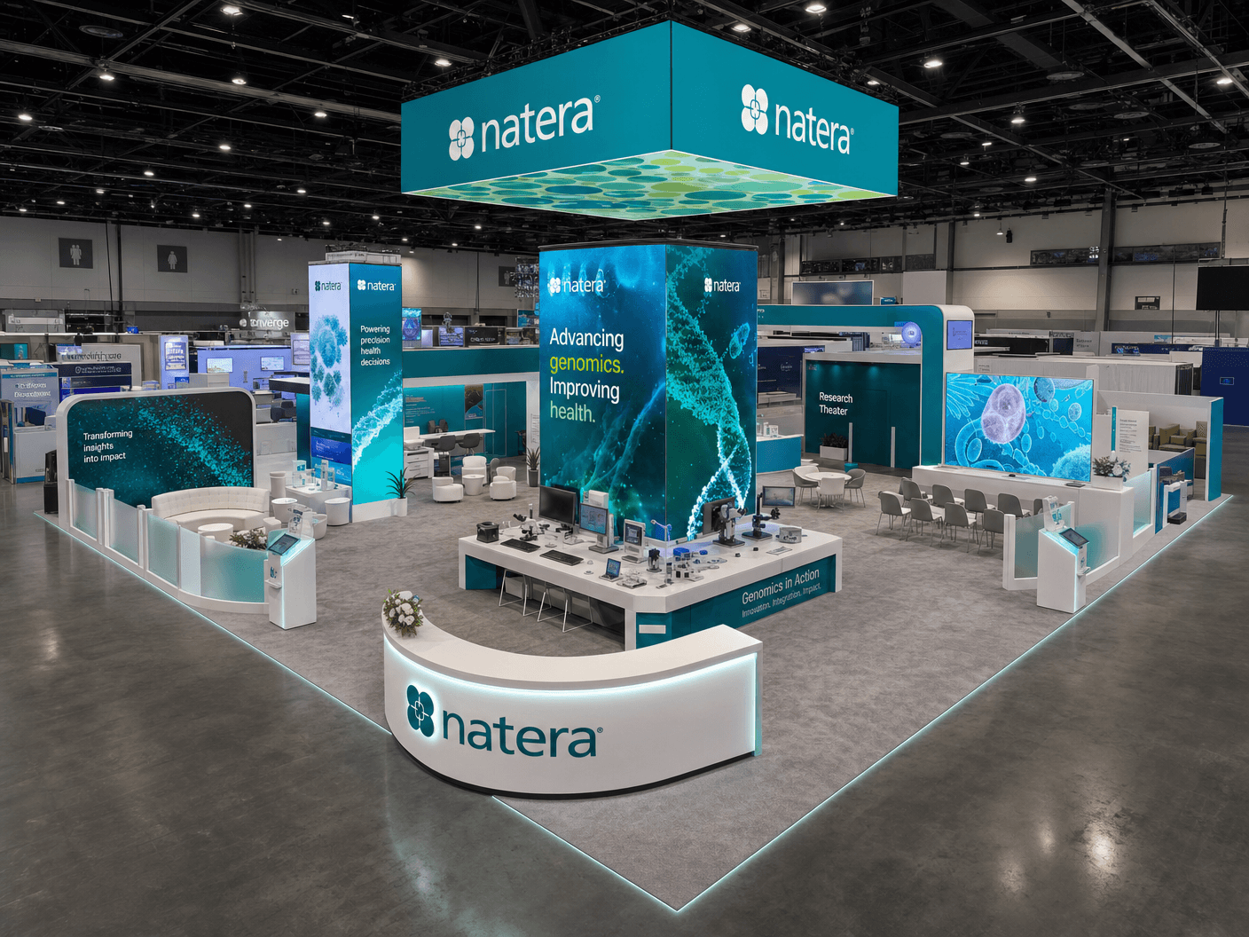 40x40 Immersive LED Exhibit for ASCO Biotech Firms
