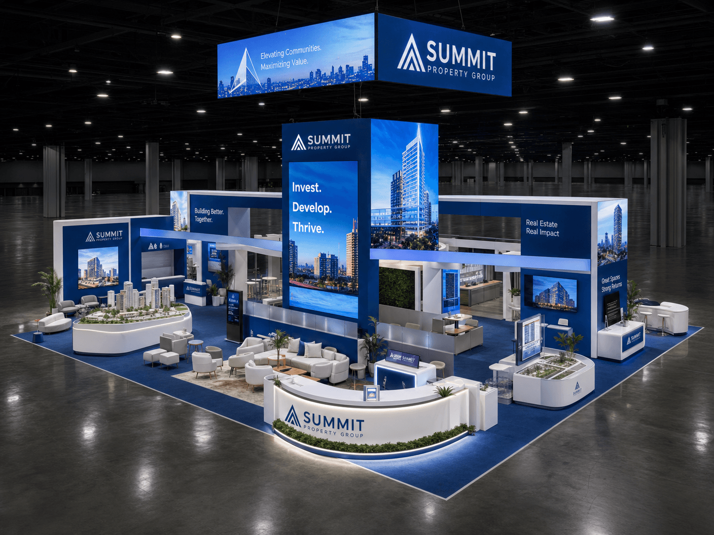 ICSC 40x40 LED Backwall Exhibit – Real Estate Tech