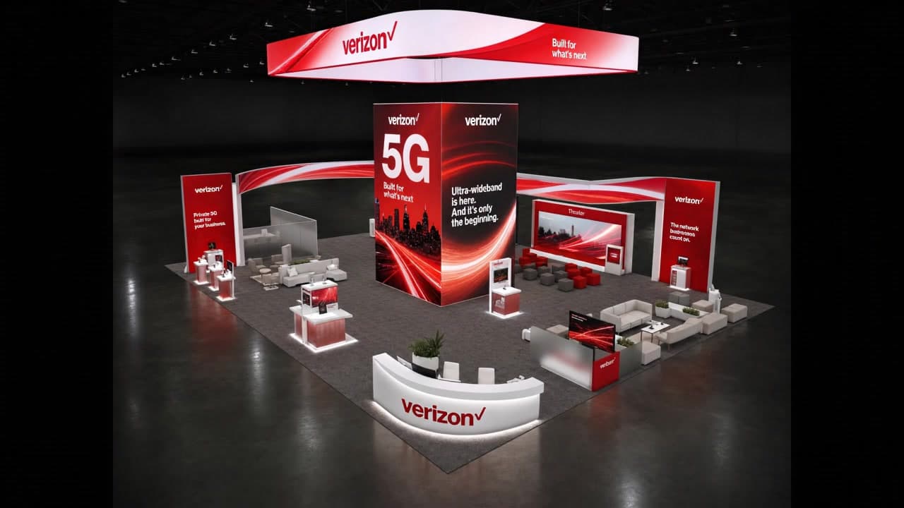 MWC LED Display Exhibit – 40x40 Telecom Brands