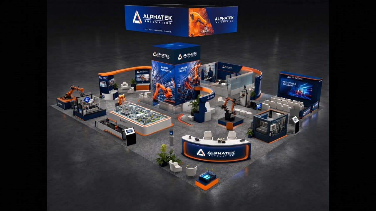 40x40 LED Exhibit for PACK EXPO Robotics Firms