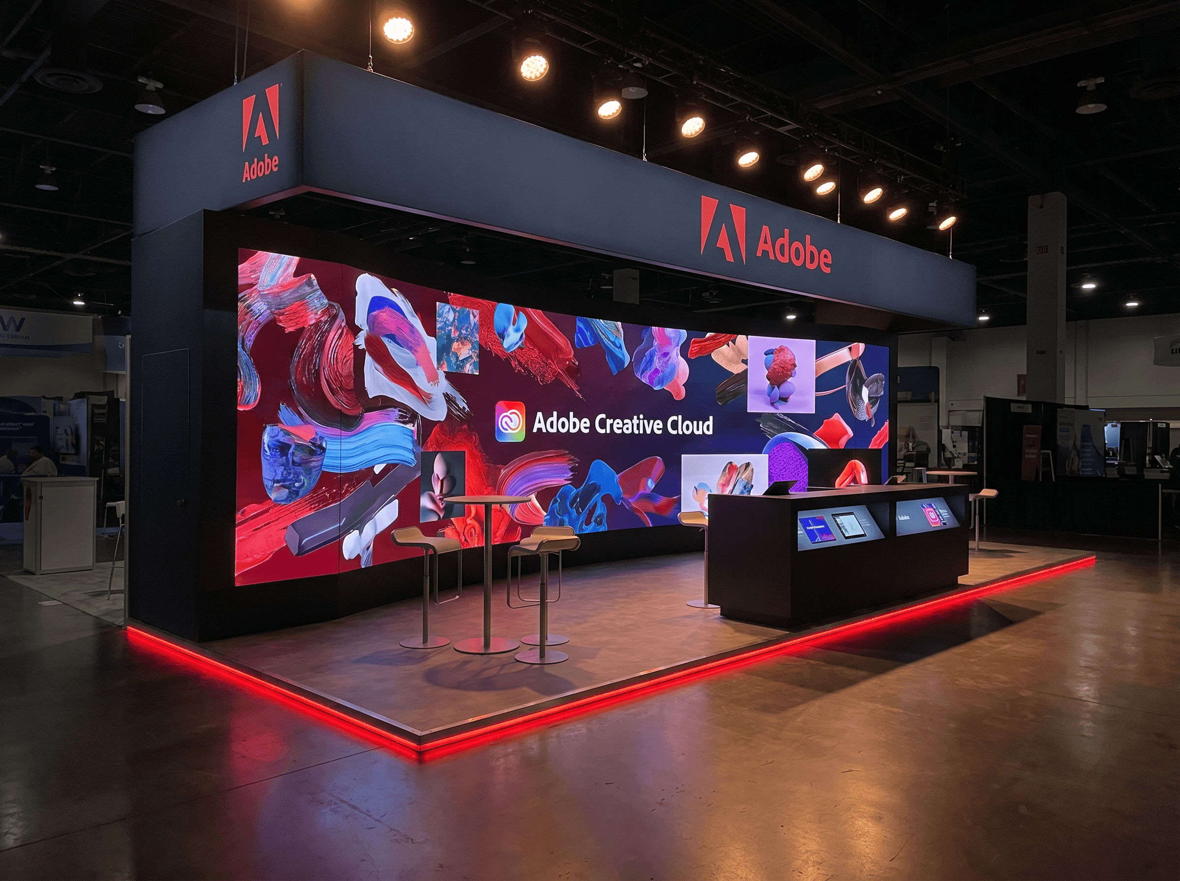 10x20 LED Video Wall Exhibit for KBIS Technology Companies