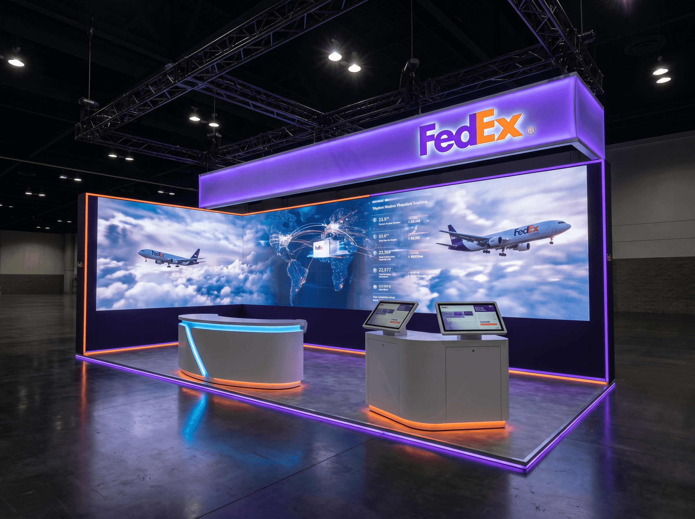 ProMat LED Trade Show Exhibit – 10x20 Logistics Companies