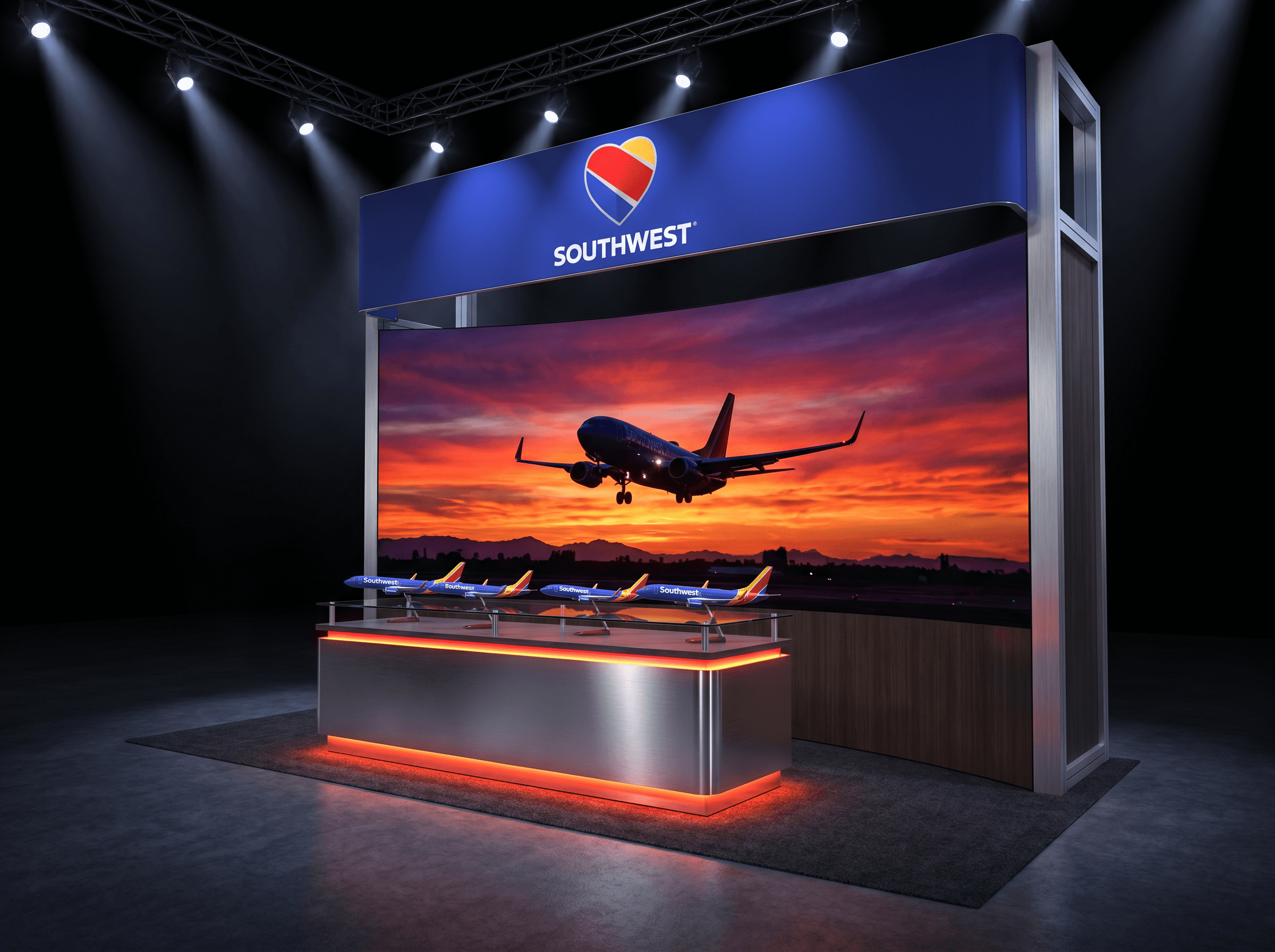 10x10 LED Exhibit Rental for OTC Orlando