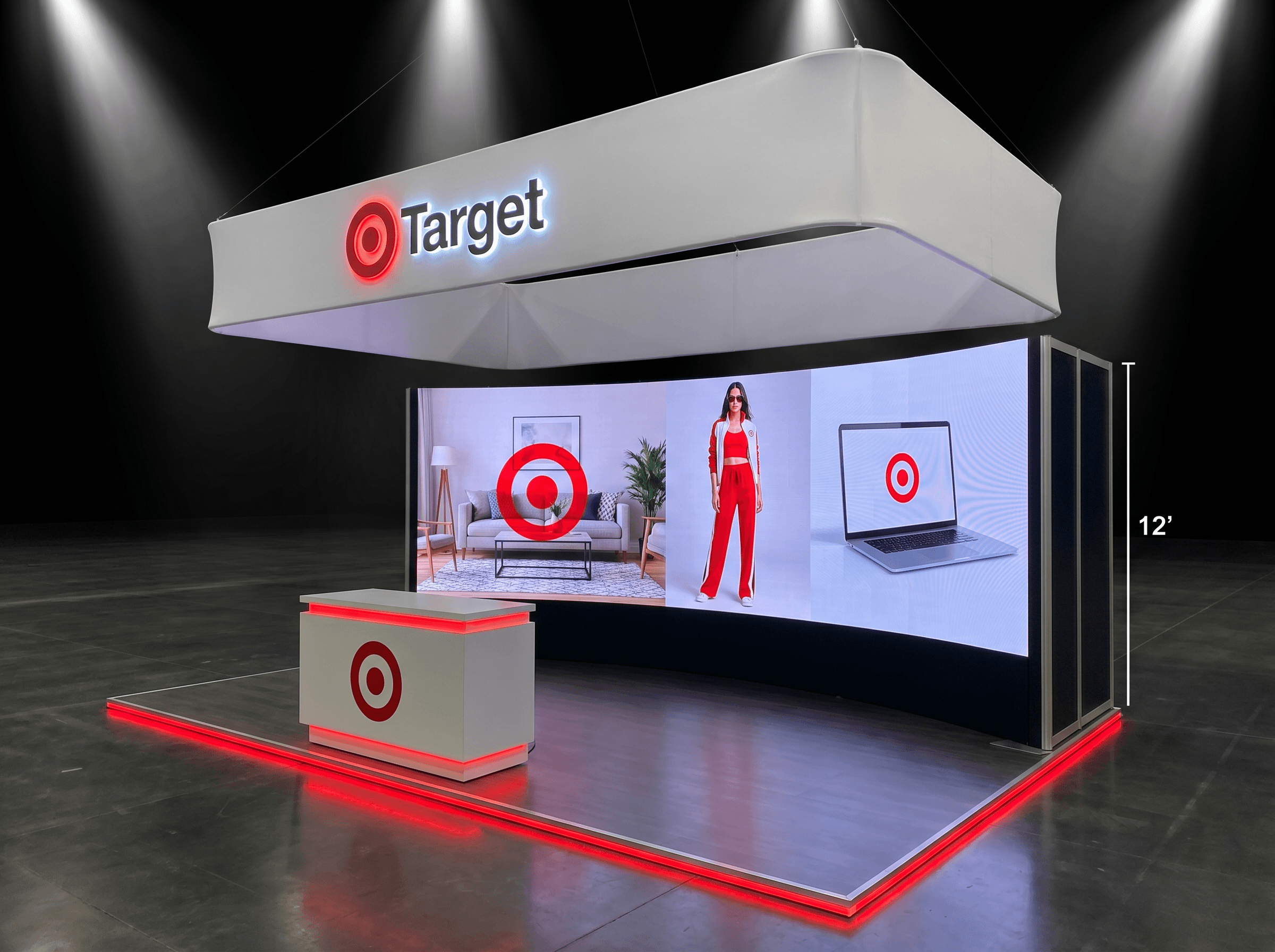 10x20 LED Exhibit Rental for World of Concrete Houston