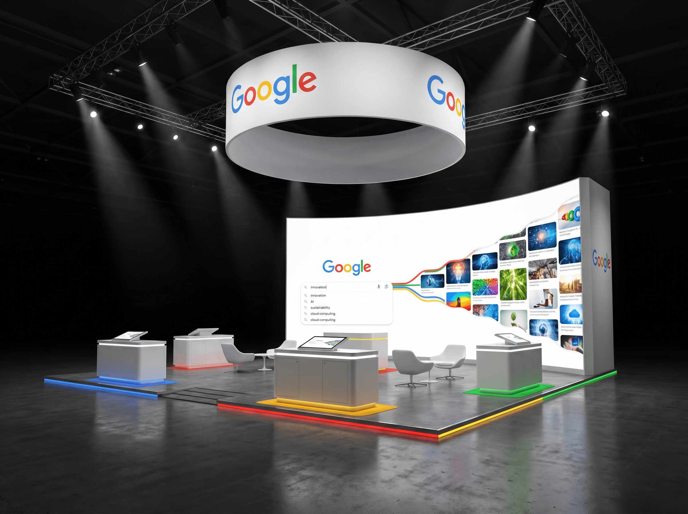 AAPEX LED Trade Show Exhibit – 20x20 Technology Companies