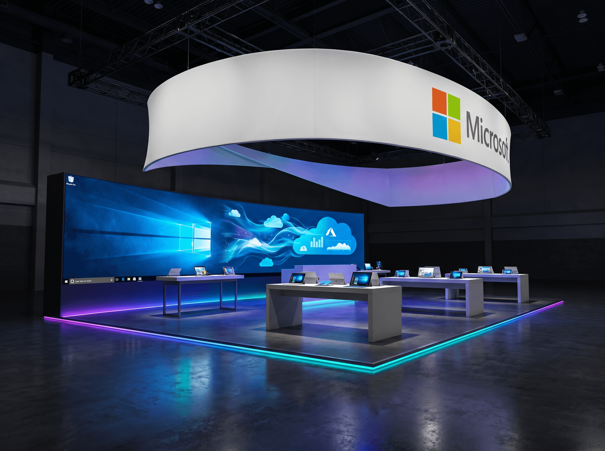 Cloud Computing Conference 20x30 LED Wall Exhibit – Technology Companies