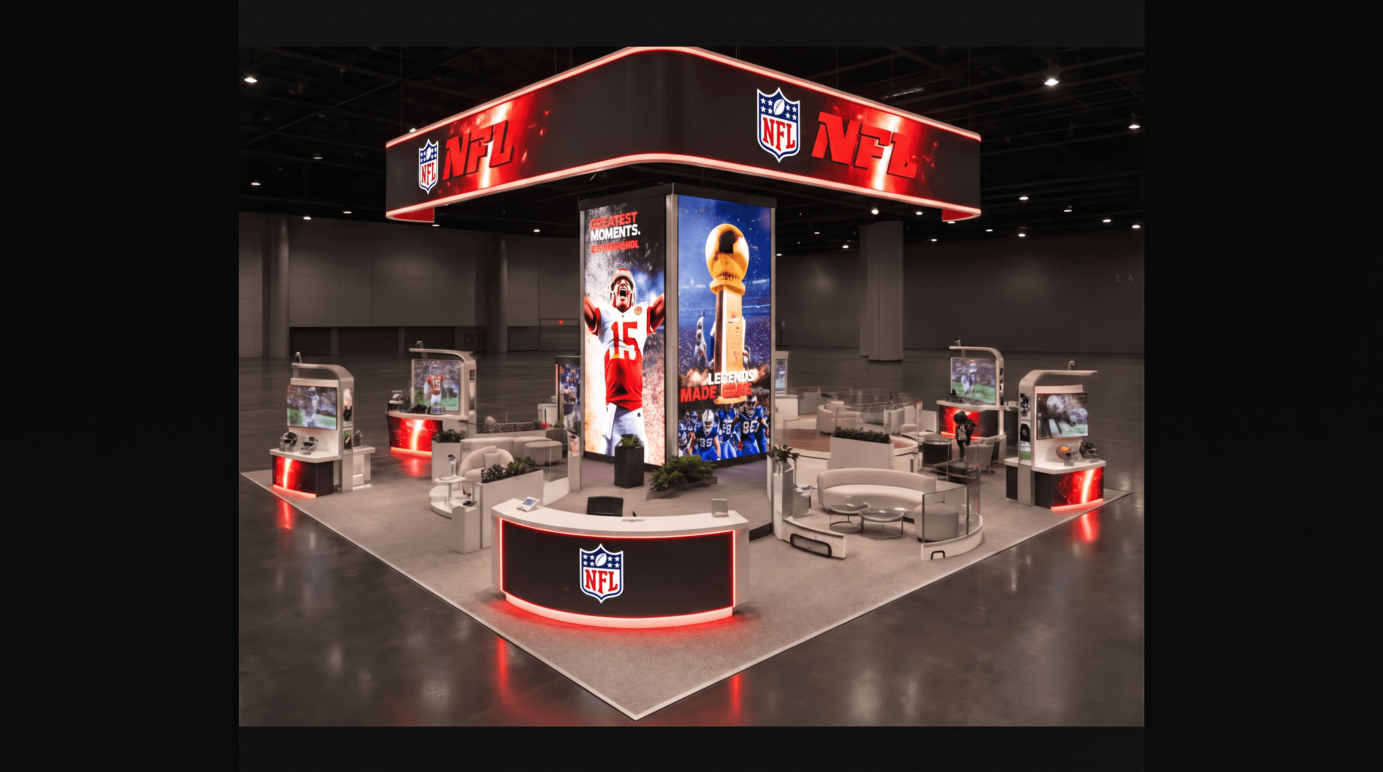LED Exhibits representative catalog exhibit SHOT Show LED Video Wall Exhibit – 20x40 Sports Brands