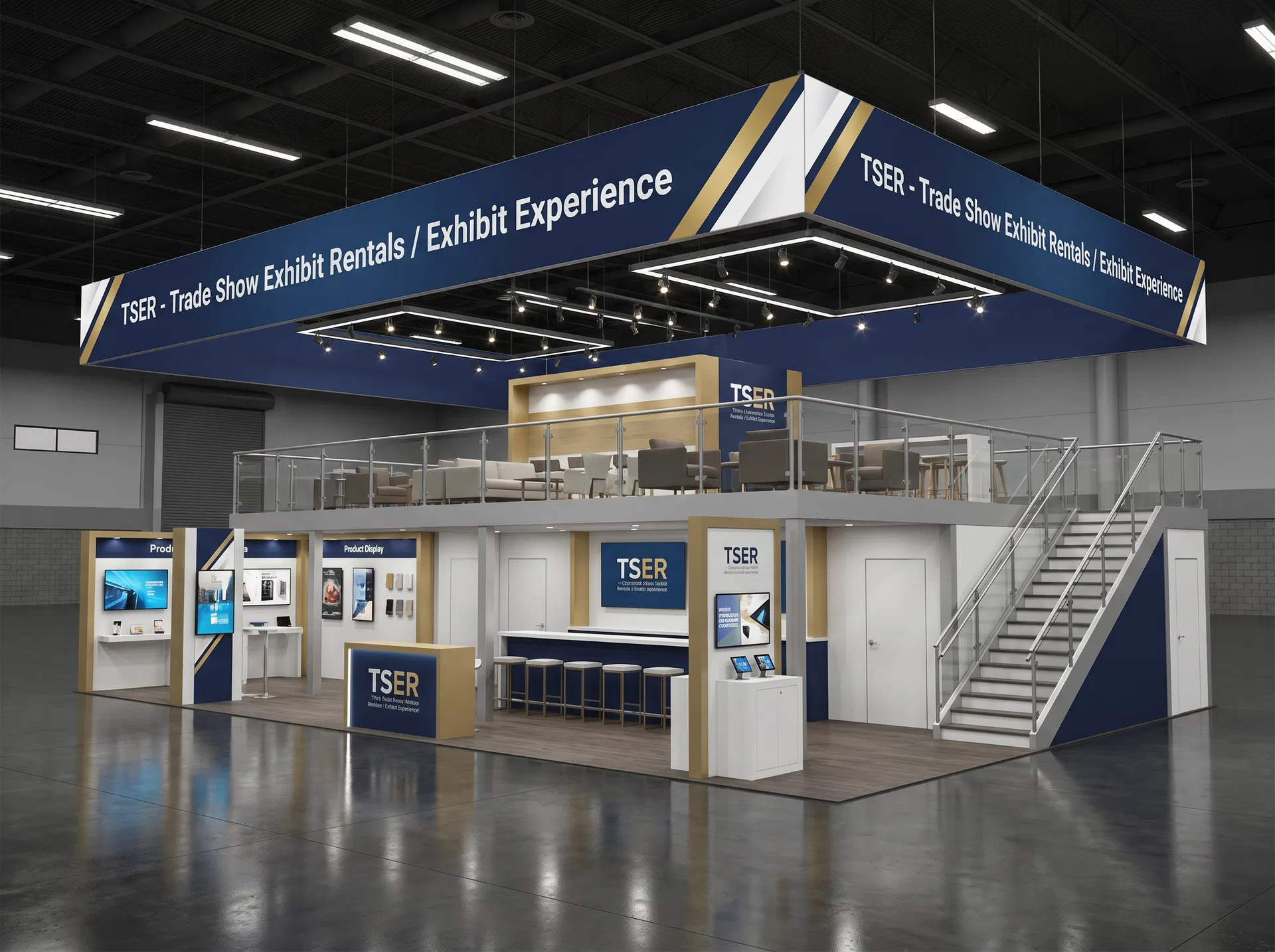 30x40 Exhibit Rentals representative catalog exhibit Double-Deck Exhibit Rental — LDI Show, Las Vegas
