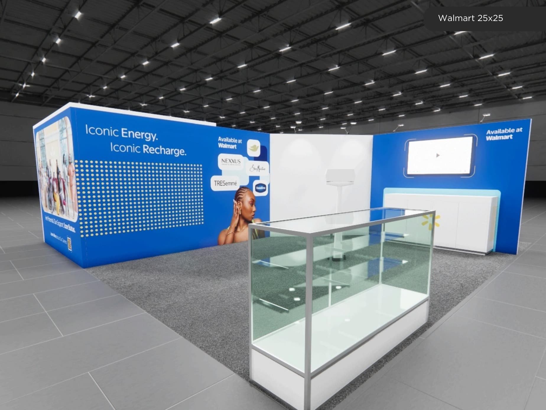 25x25 Exhibit Rentals representative catalog exhibit 25 x 25 Island Exhibit Rental — NAB Show, Las Vegas