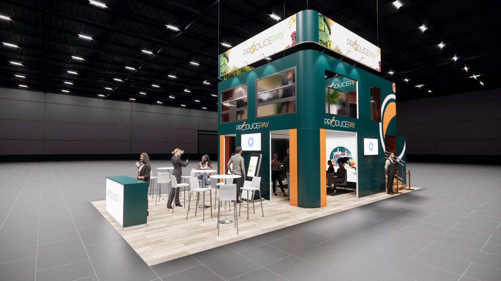 20×40 Exhibits representative exhibit 20 x 40 Double-Deck Exhibit Rental — IAAPA Expo, Orlando